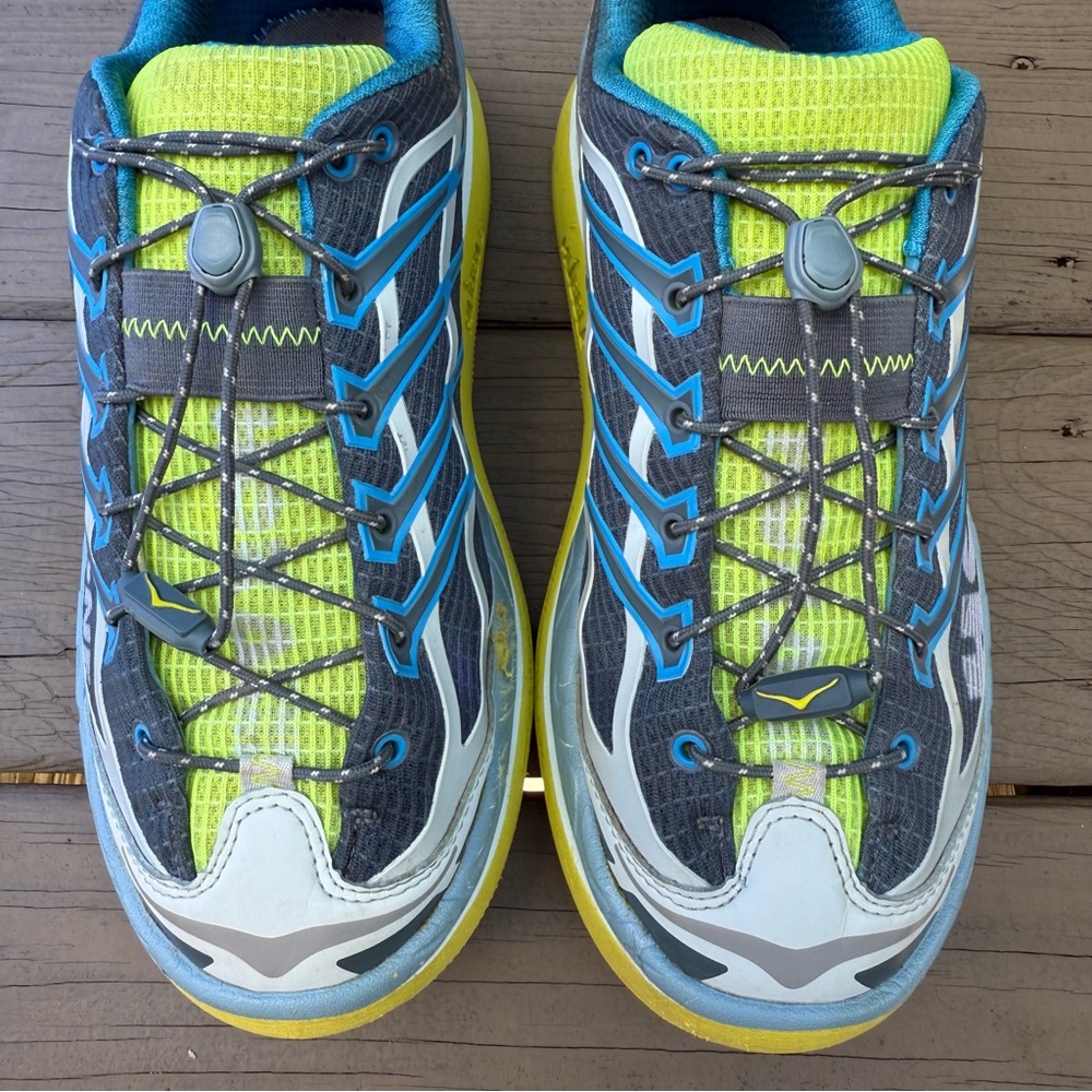 Hoka Mafate Origins trail running shoes in Goblin Blue and Diva Blue size 9 - Picture 6 of 14